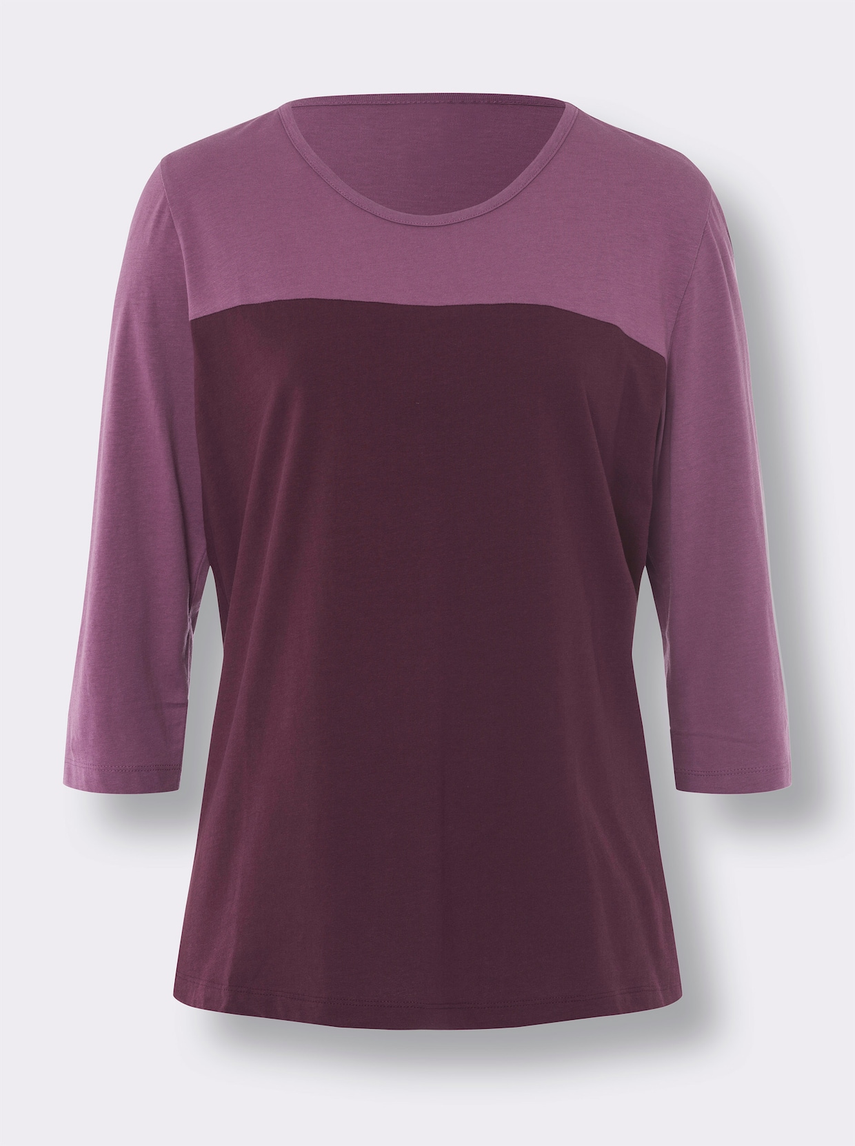3/4-Arm-Shirt - violett-burgund