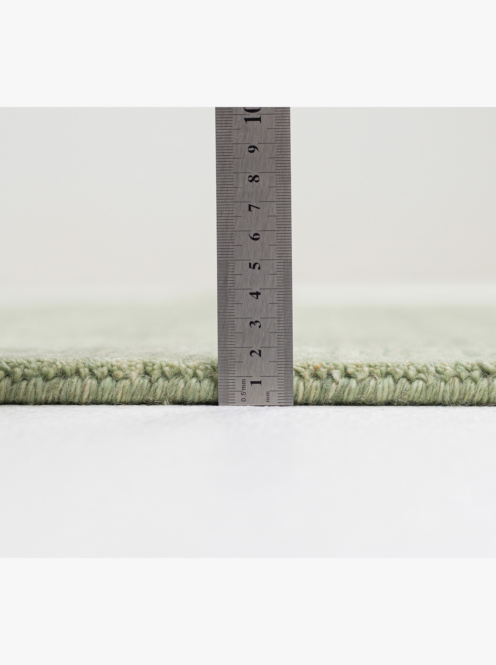 Theko Handwebteppich - hellgrün