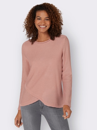 Langarm-Pullover - rosé