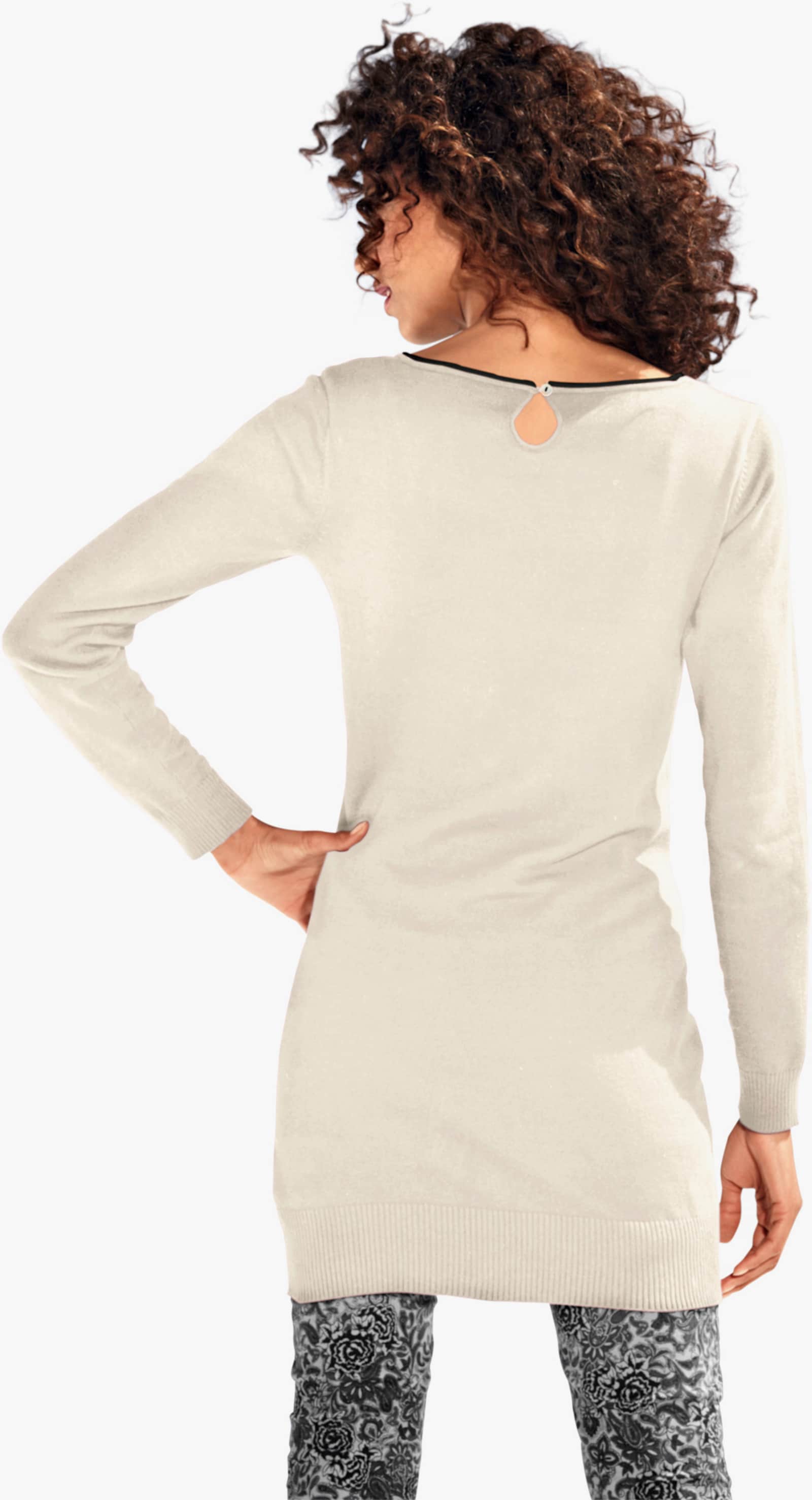 heine Longpullover mit Cut-Outs hinten - ecru