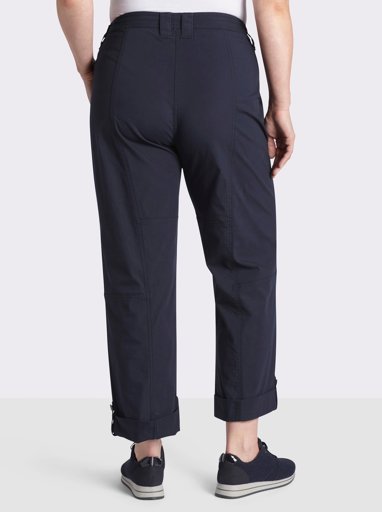 sheego Hose mit Krempelfunktion - tiefblau