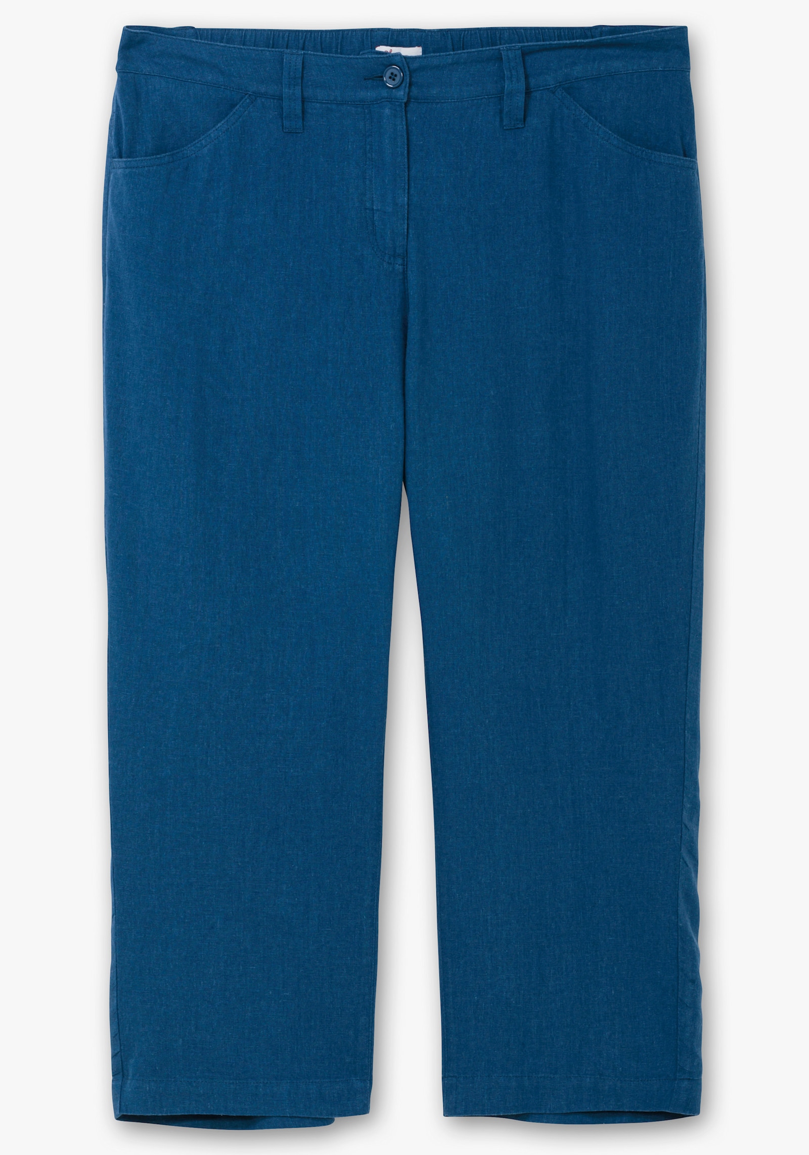 sheego 7/8-Hose aus Leinen-Mix - blaubeere