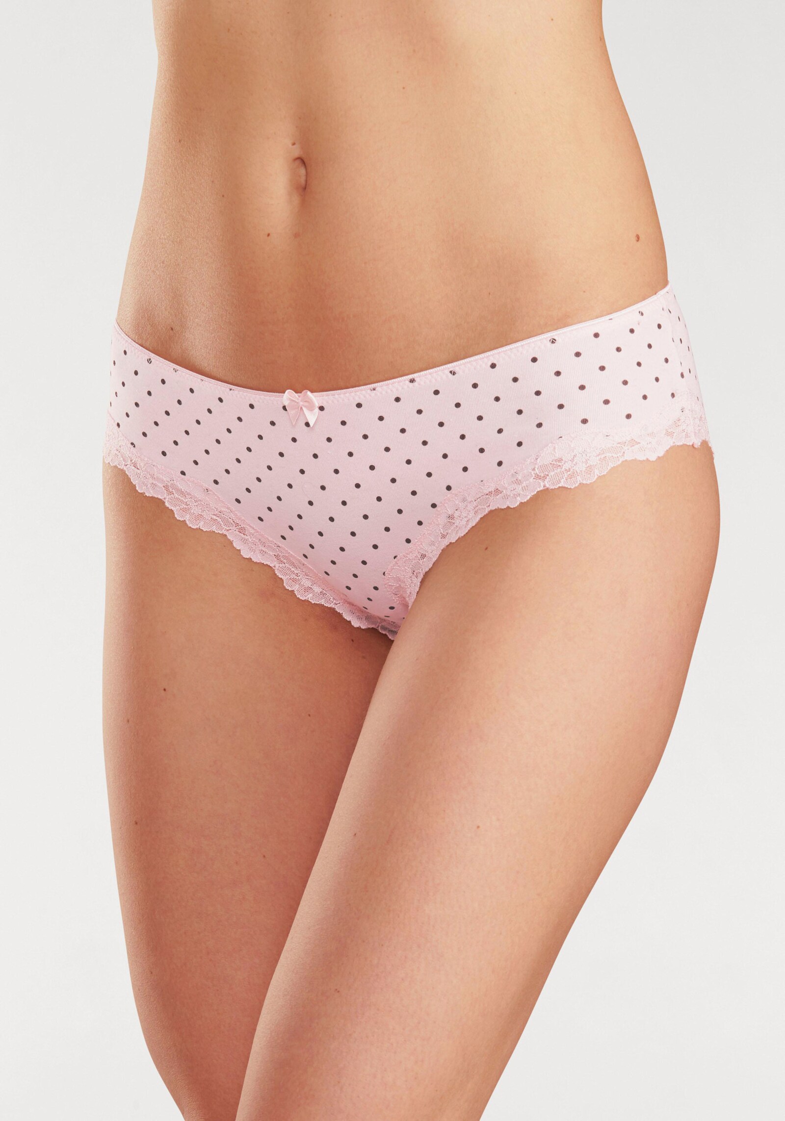 LASCANA Slip - roze gestippeld, gestreept, effen