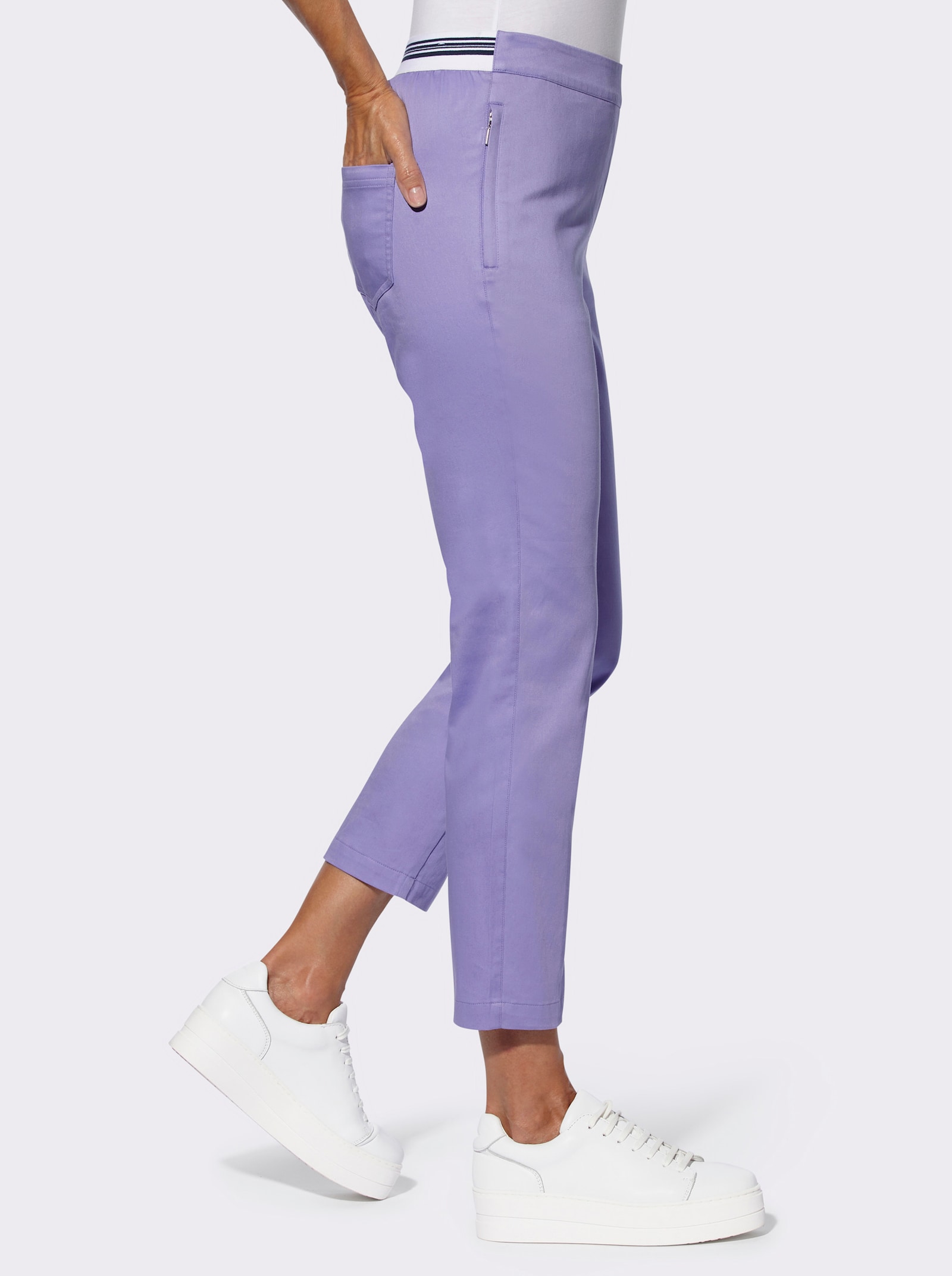 7/8-Hose mit vorverlegter Seitennaht - lavendel