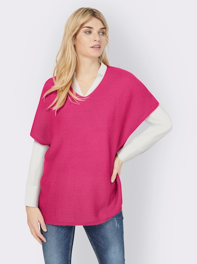 heine Longpullunder im Linksstrick - pink