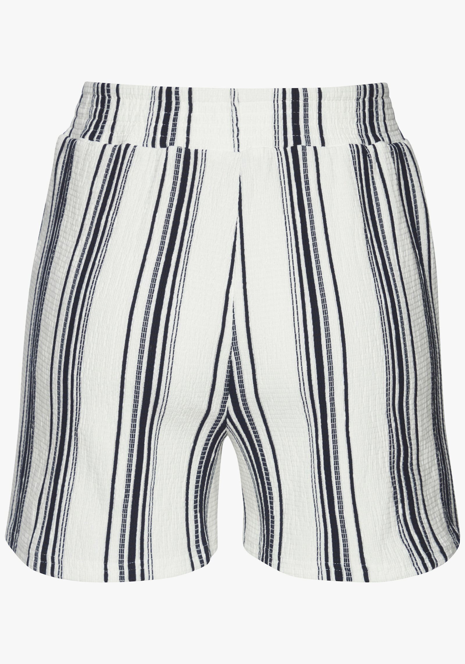 LASCANA Shorts - weiß-marine gestreift