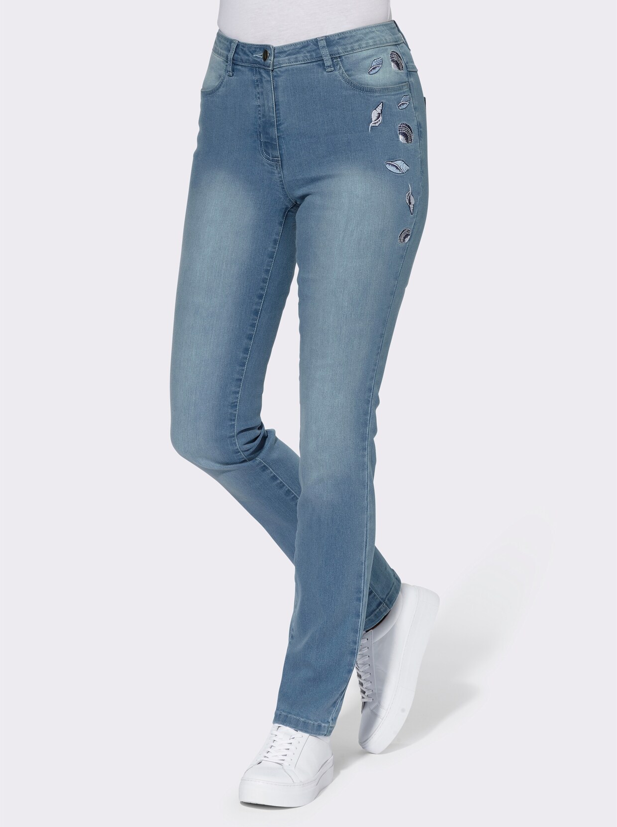 Jeans - blue-bleached