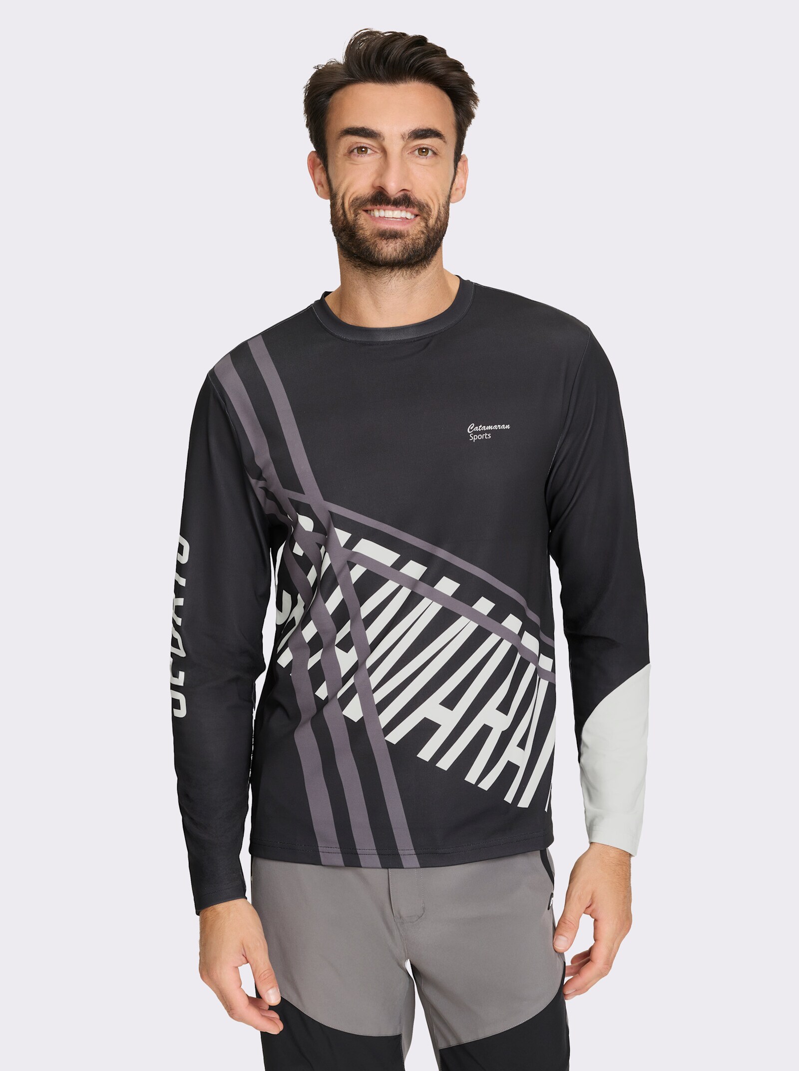 Catamaran Sports Functioneel shirt met stretch - zwart geprint