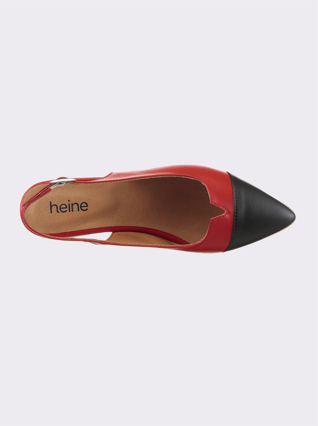 heine Slingballerina - rood/zwart
