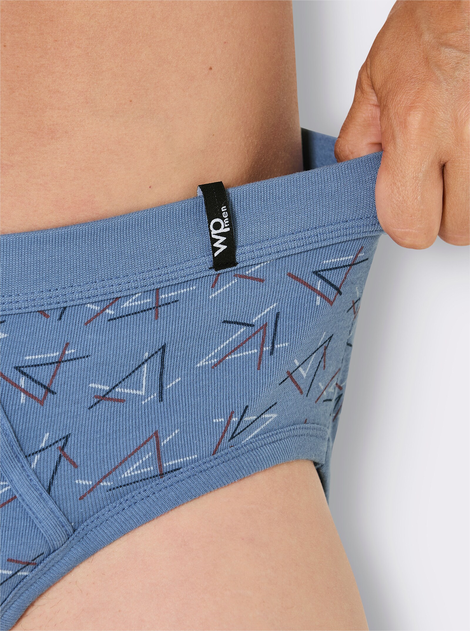 wäschepur men Slip - mittelblau + marine + dunkelrot