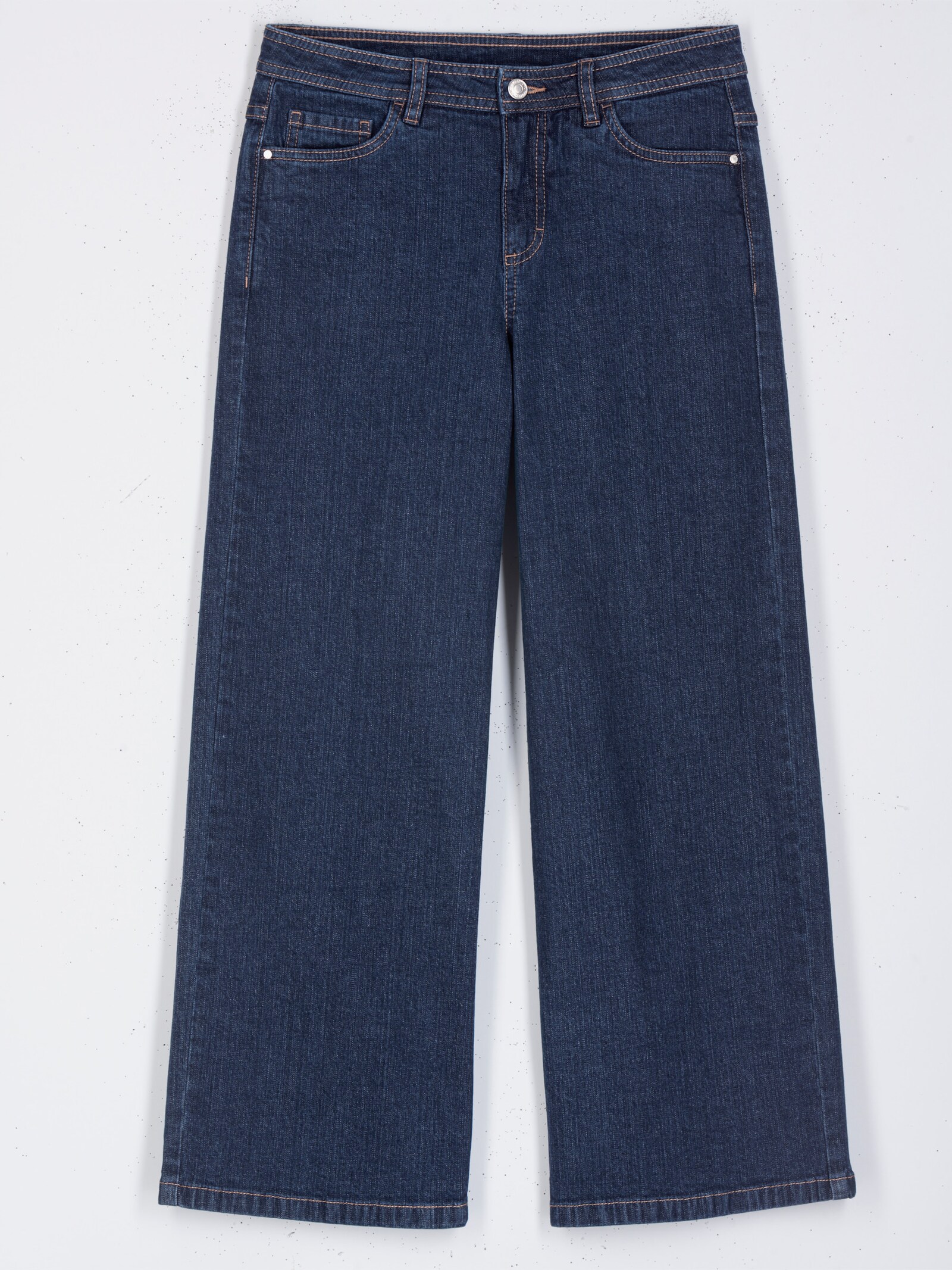 Culotte in 5-Pocket-Form - blue-stone-washed