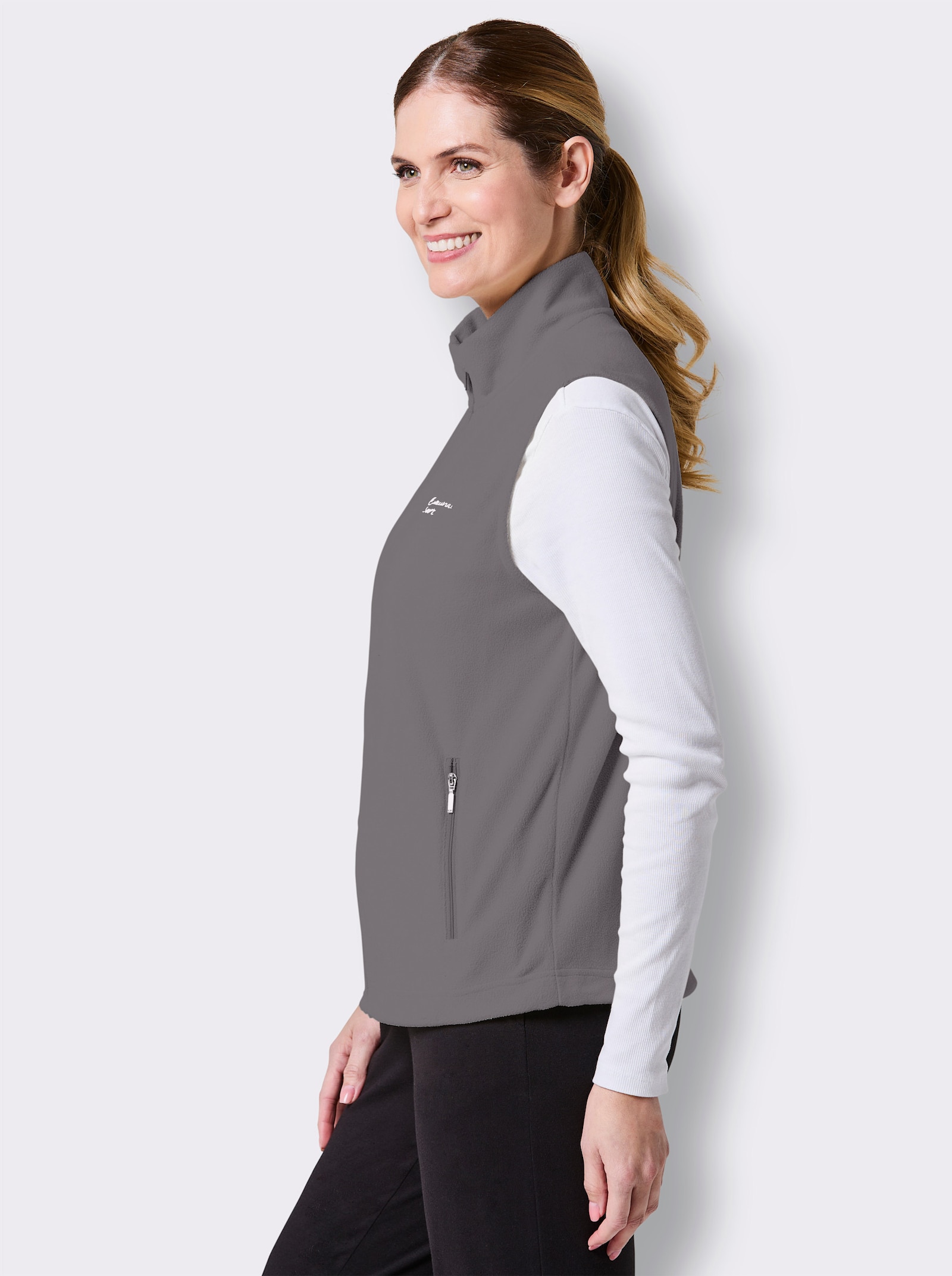 Catamaran Sports Fleeceweste mit weitenregulierbarem Saum - grau