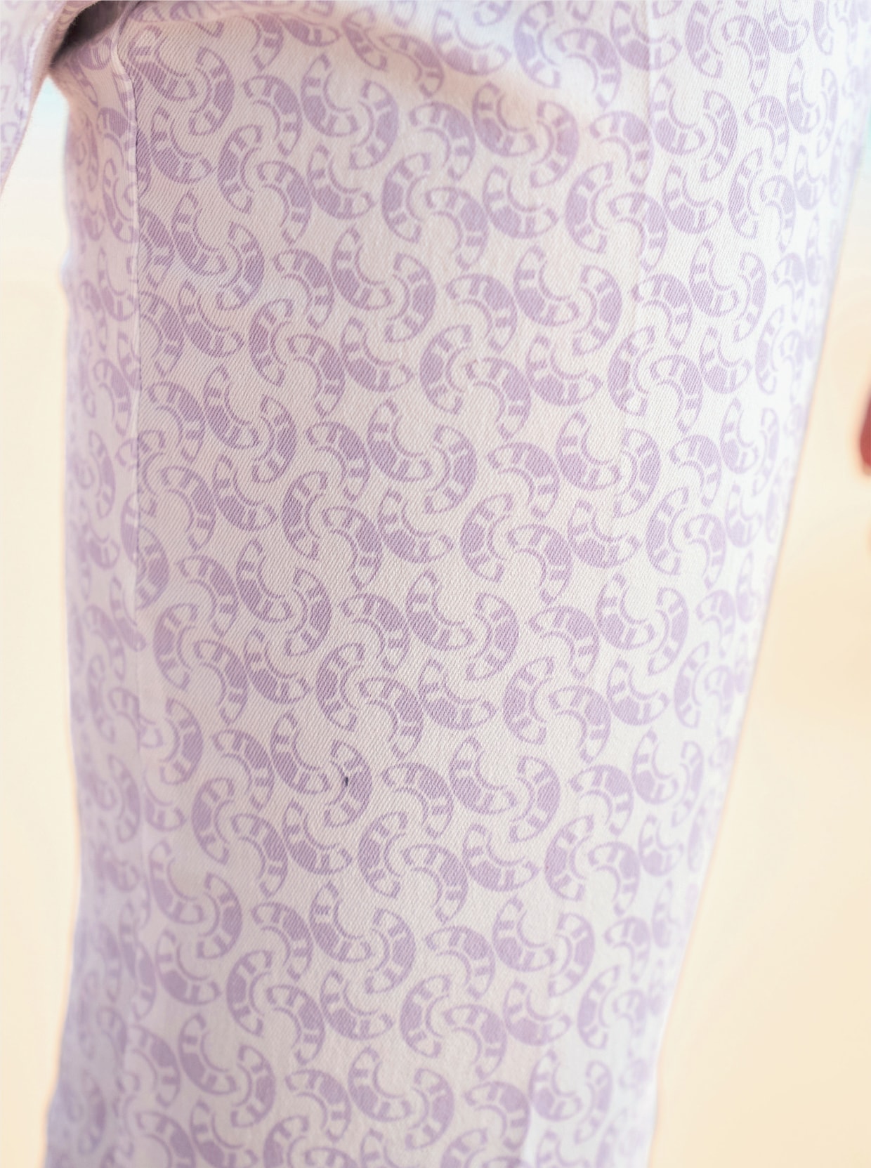 heine Pantalon imprimé - parme-écru imprimé