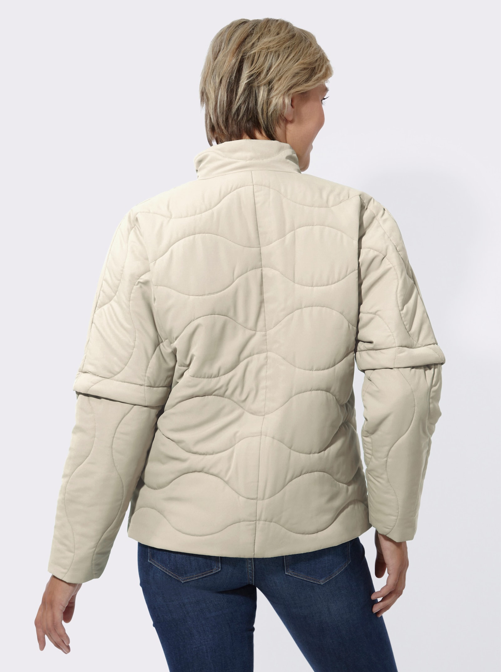 Funktionsjacke mit variabler Ärmellänge - sand