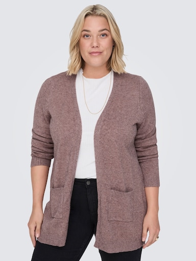 ONLY CARMAKOMA Strickjacke - rose brown detail:melange