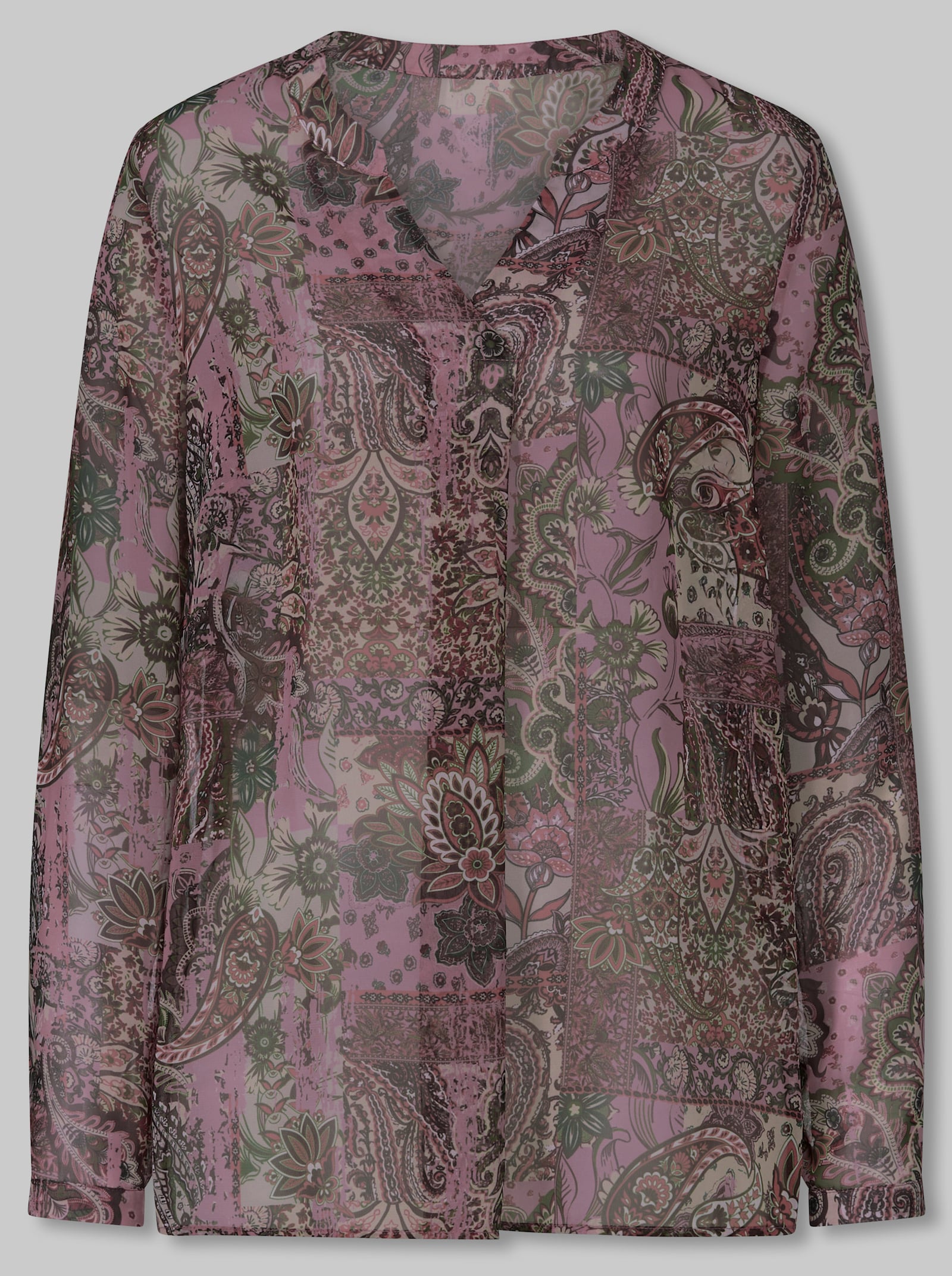 heine Druckbluse mit Paisley-Muster - hortensie-schoko-bedruckt