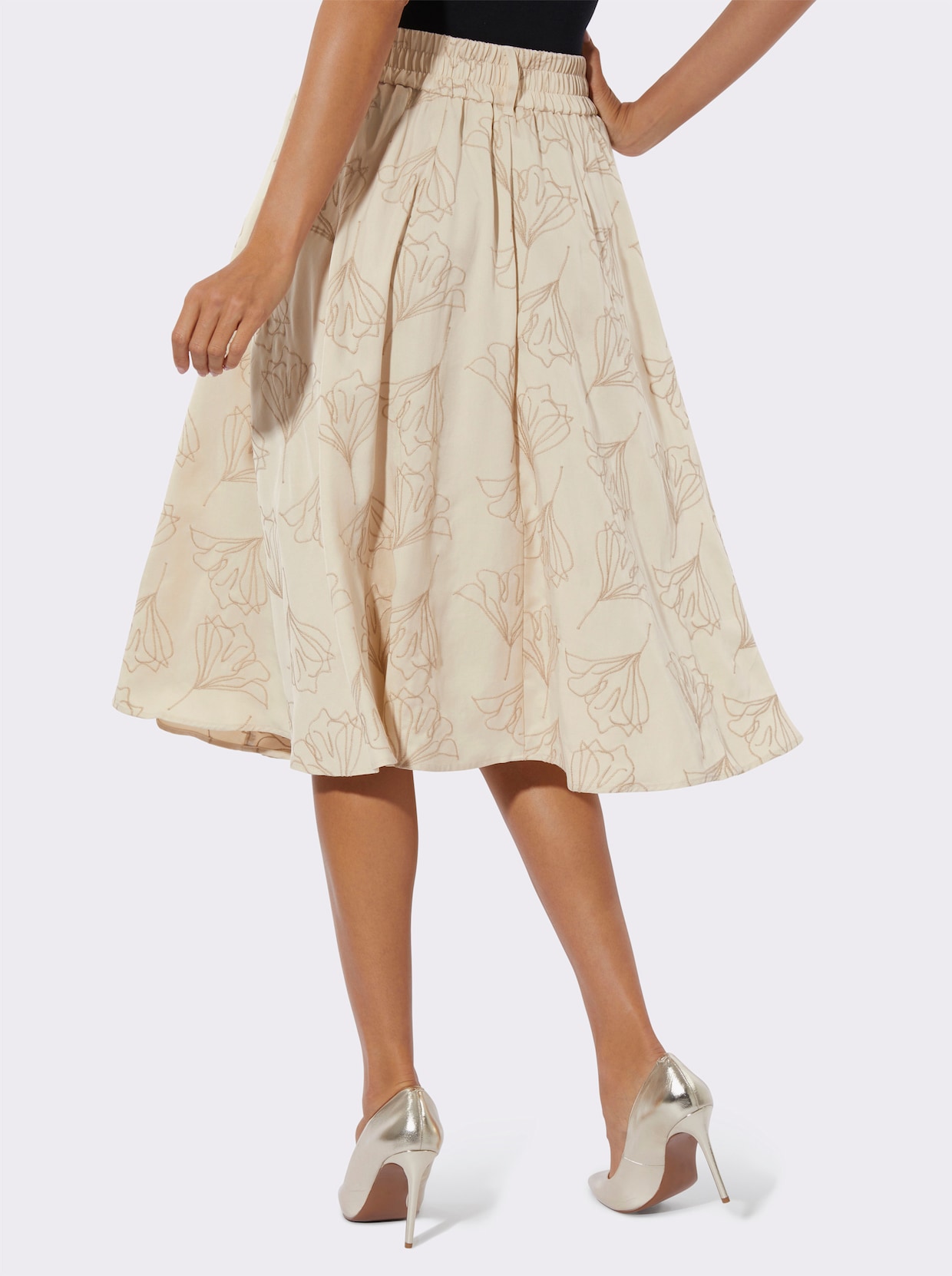 Bahnenrock aus Lyocell (TENCEL) - sand