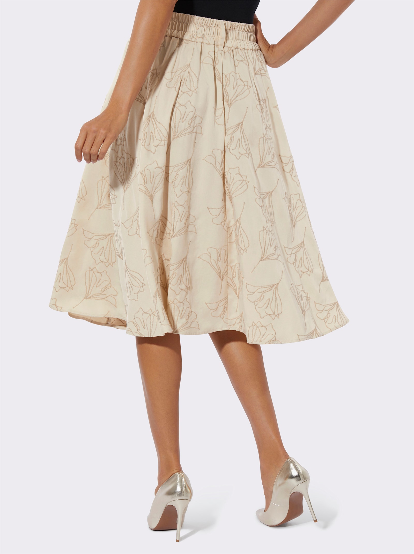 Jupe à panneaux en lyocell (TENCEL) - sable