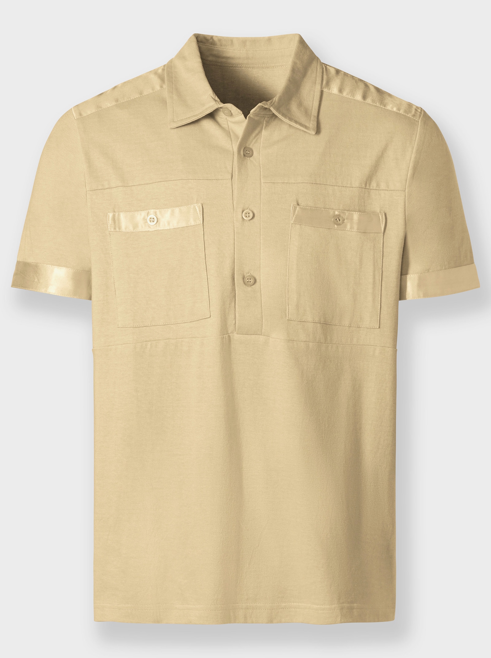 Marco Donati Kurzarm-Poloshirt - vanille