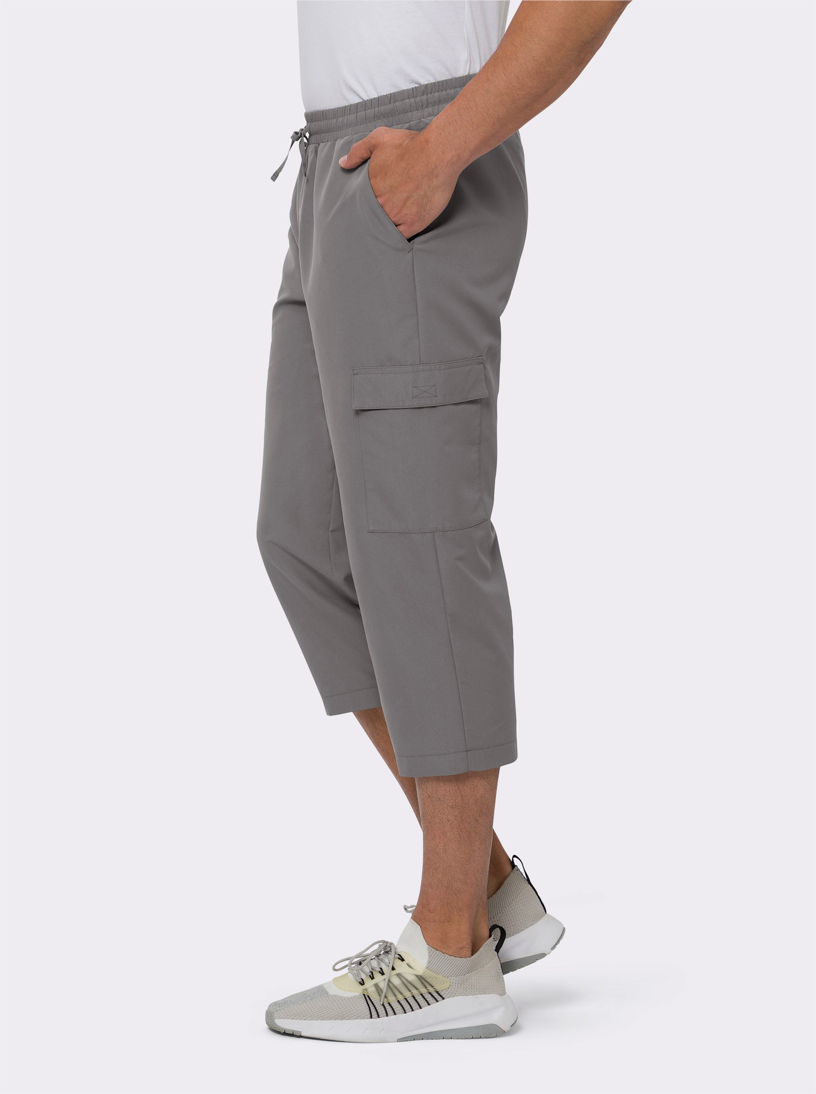 7/8 nohavice, vrecká-zákl. - sivá