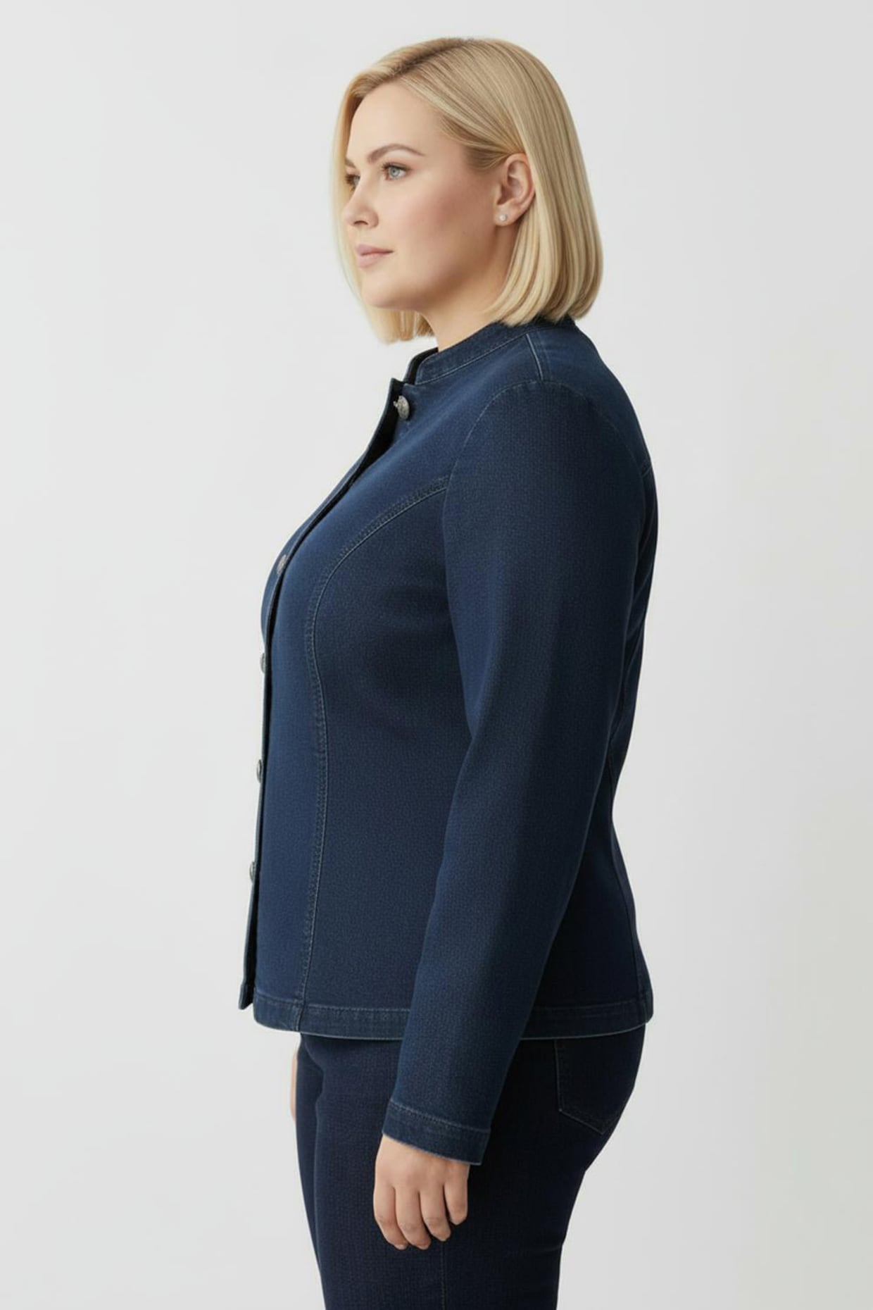Jeansblazer - blue-stone-washed