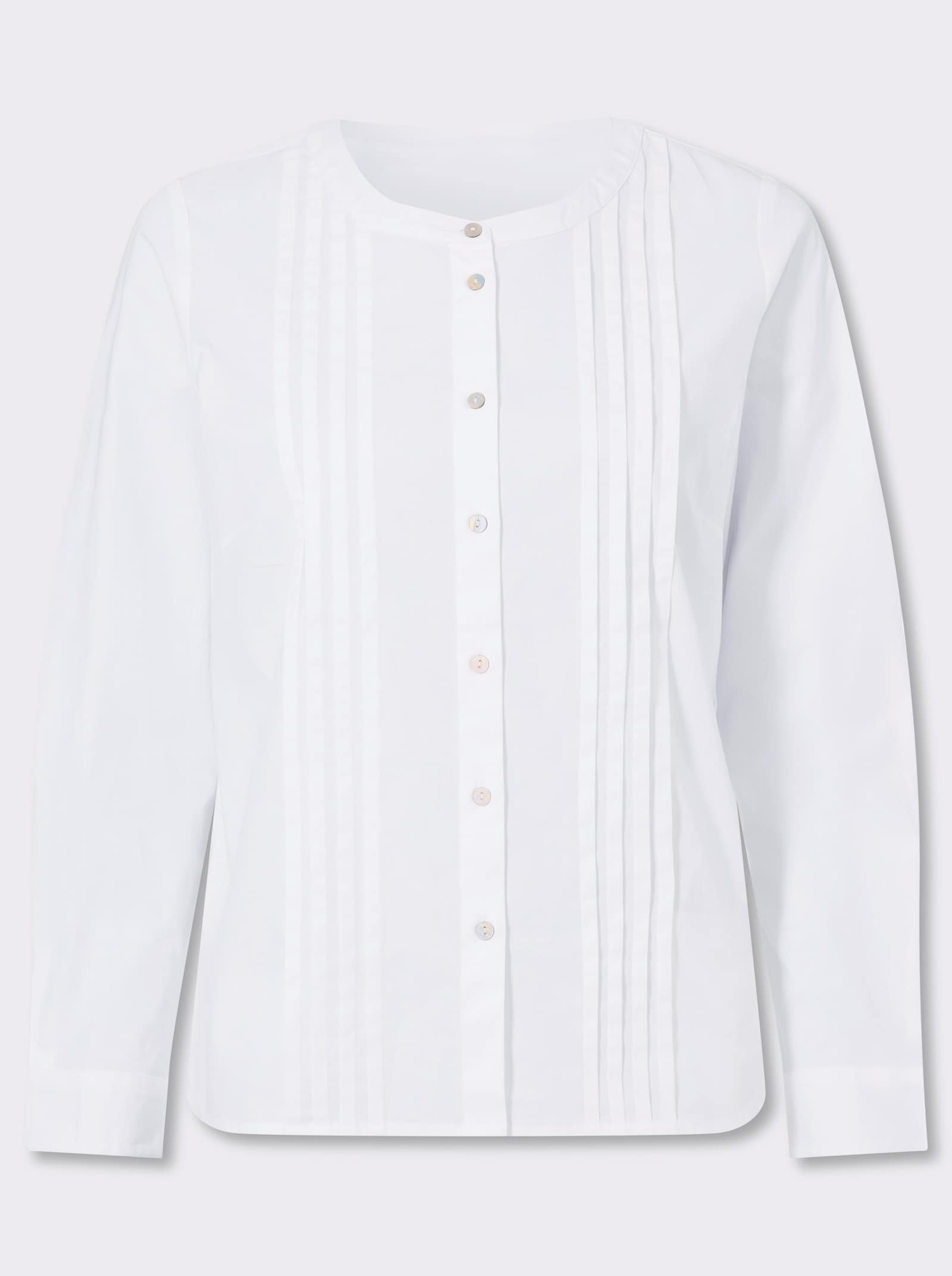 heine Baumwollbluse mit Biesen - ecru