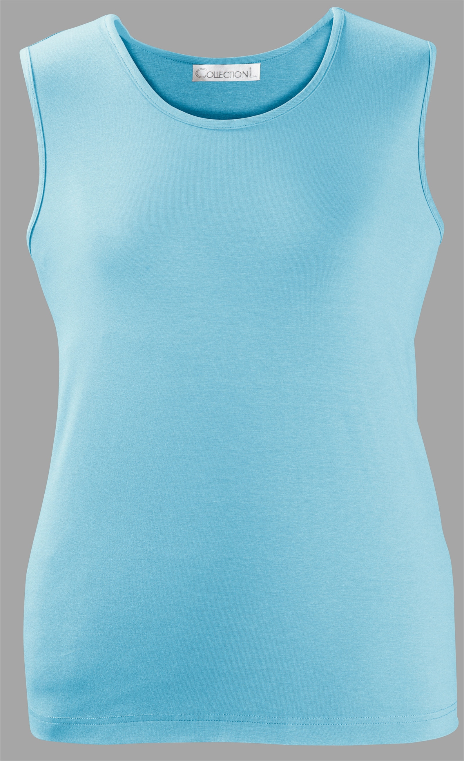 Trägertop mit Rundhals-Ausschnitt - aqua