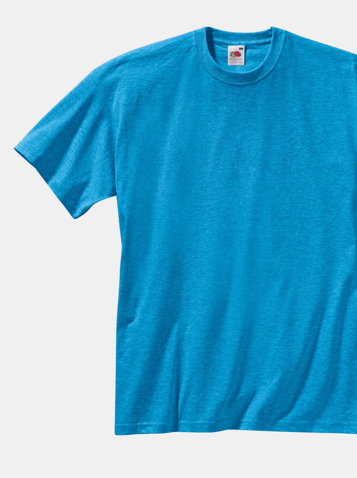 Fruit of the Loom T-shirt - turquoise + blanc