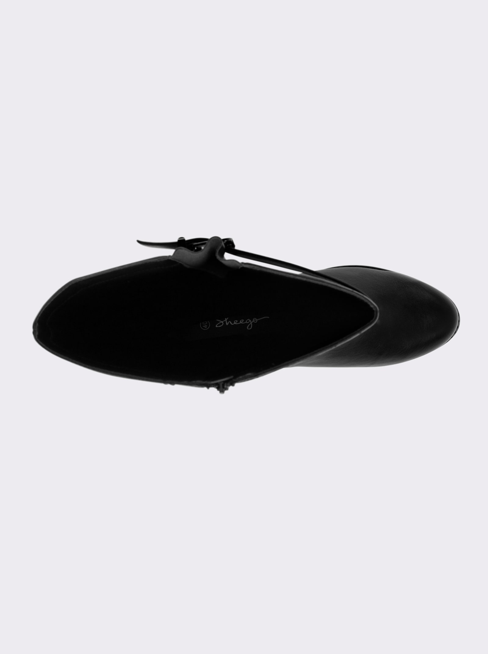 sheego Laars met wijde schacht en gespbandjes - zwart