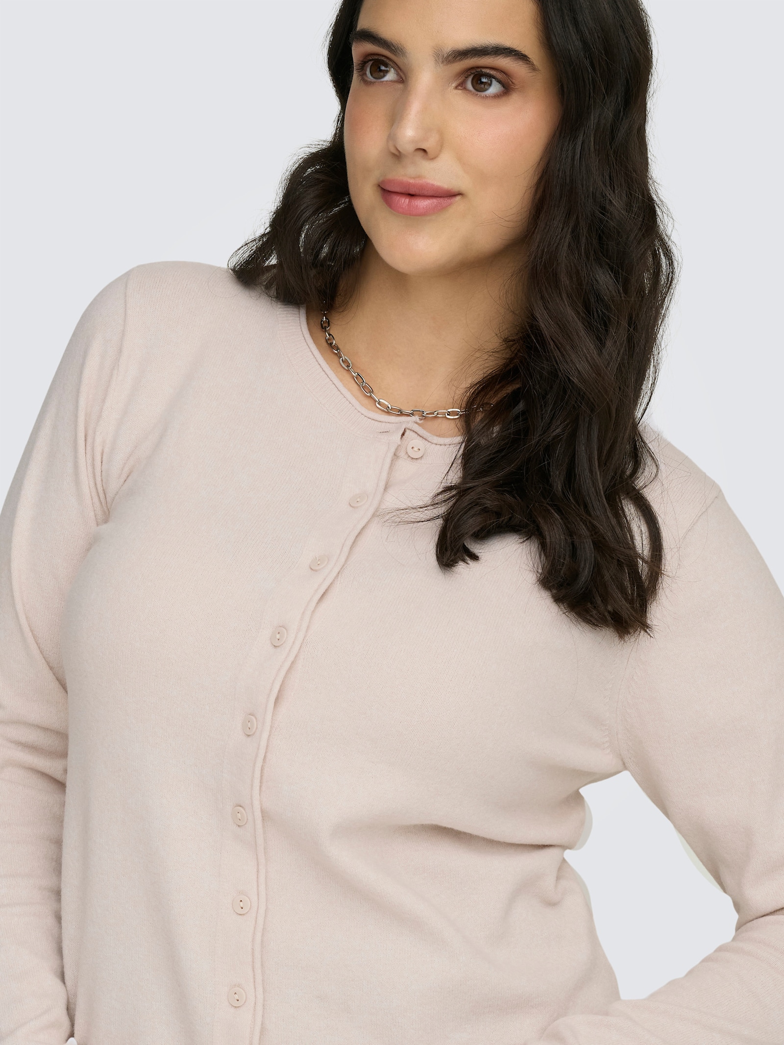 ONLY CARMAKOMA Strickjacke - moonbeam detail:melange