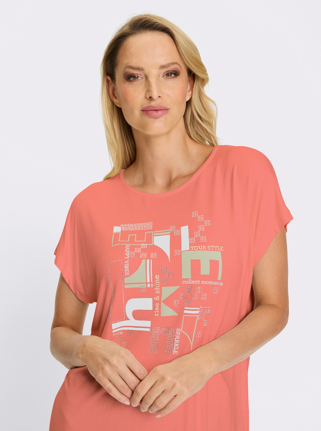 heine Kurzarmshirt - koralle