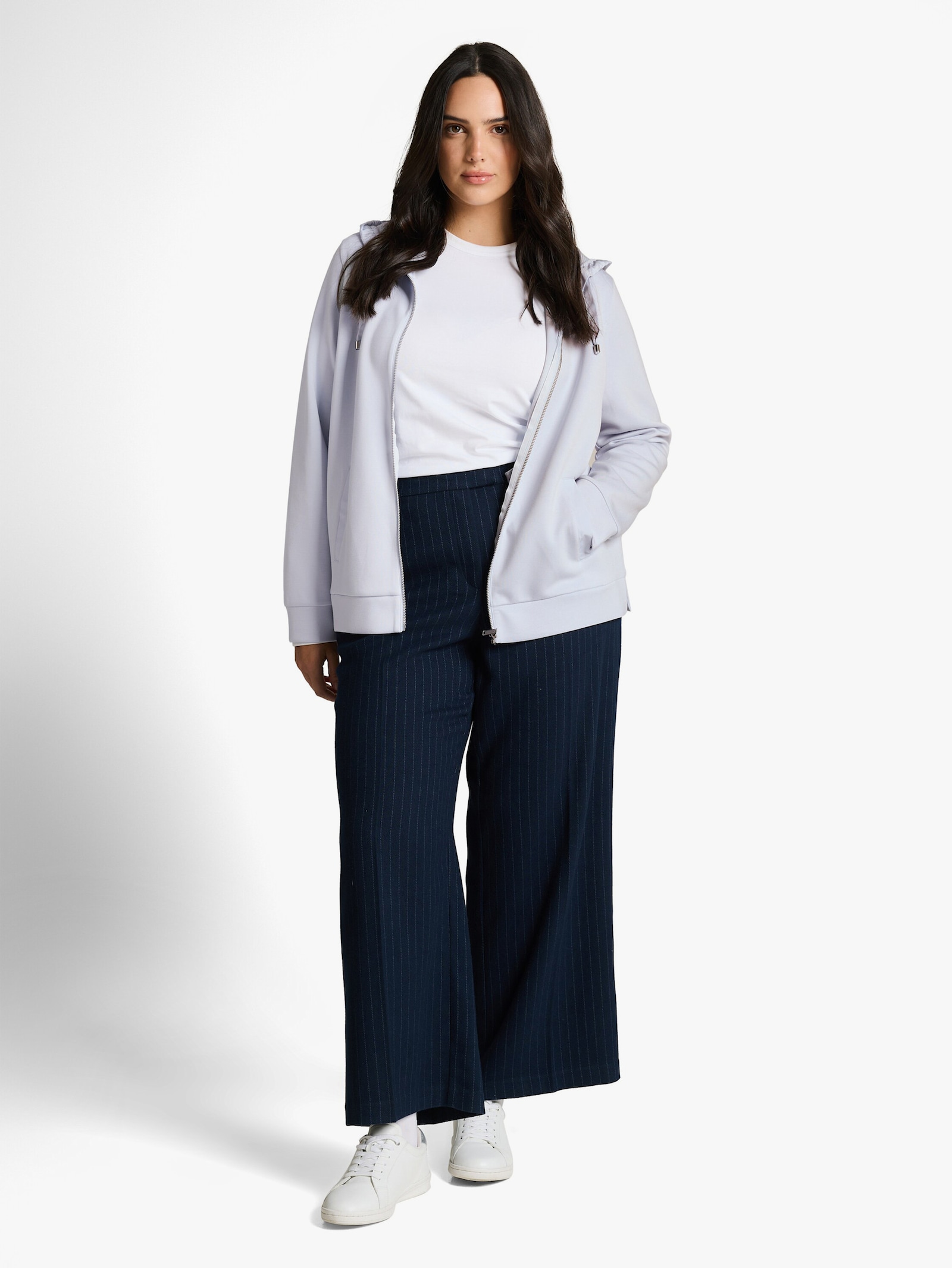 Kapuzensweatjacke - soft dusty blue