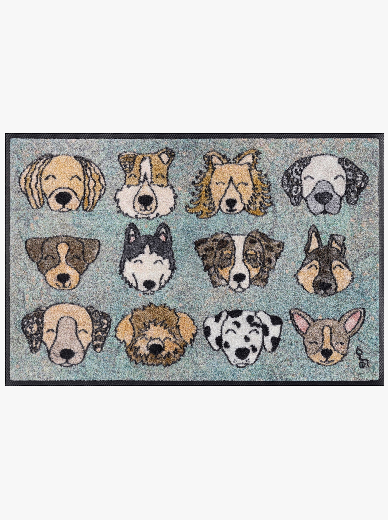 wash+dry by Kleen-Tex Fußmatte - blau-grau-gemustert