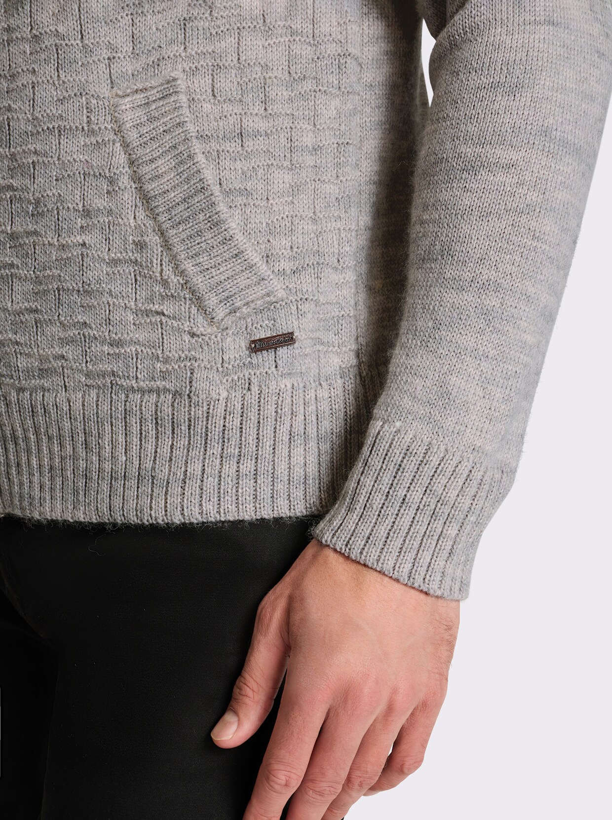 Marco Donati Strickjacke - grau-meliert