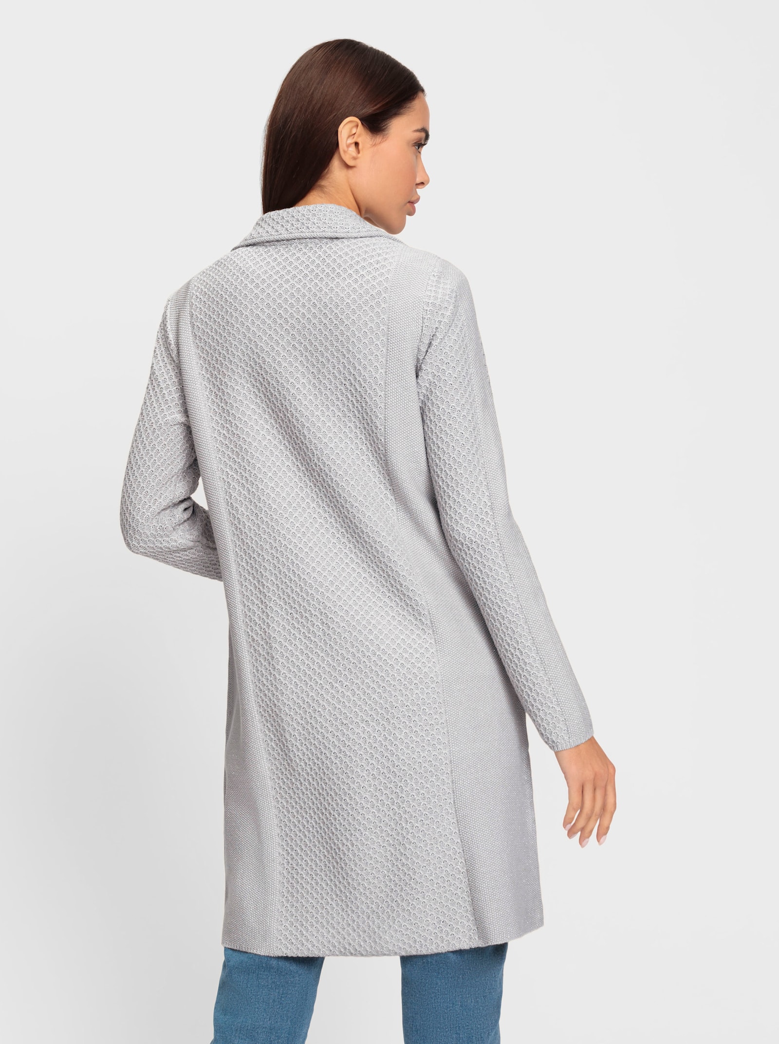 heine veste en tricot - gris clair chiné