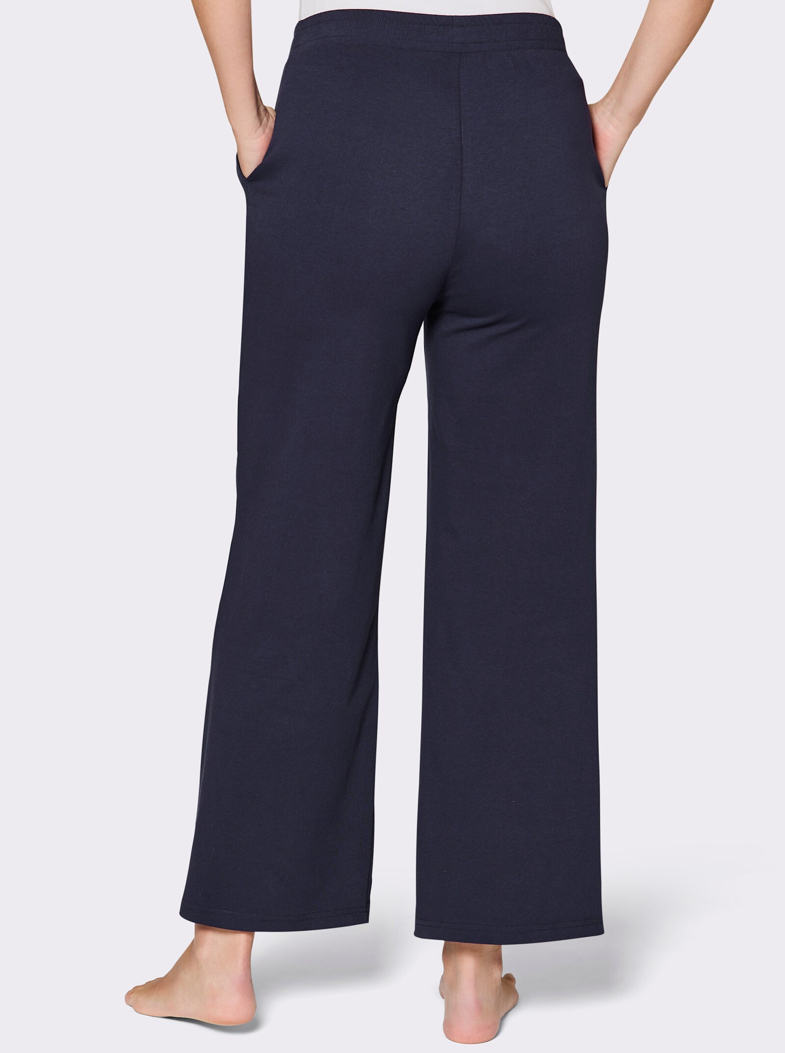 feel good Dehnbund-Hose mit weitem Bein - marine