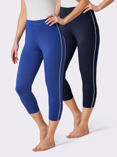 Plantier Leggings 3/4-lang - royalblau + marine