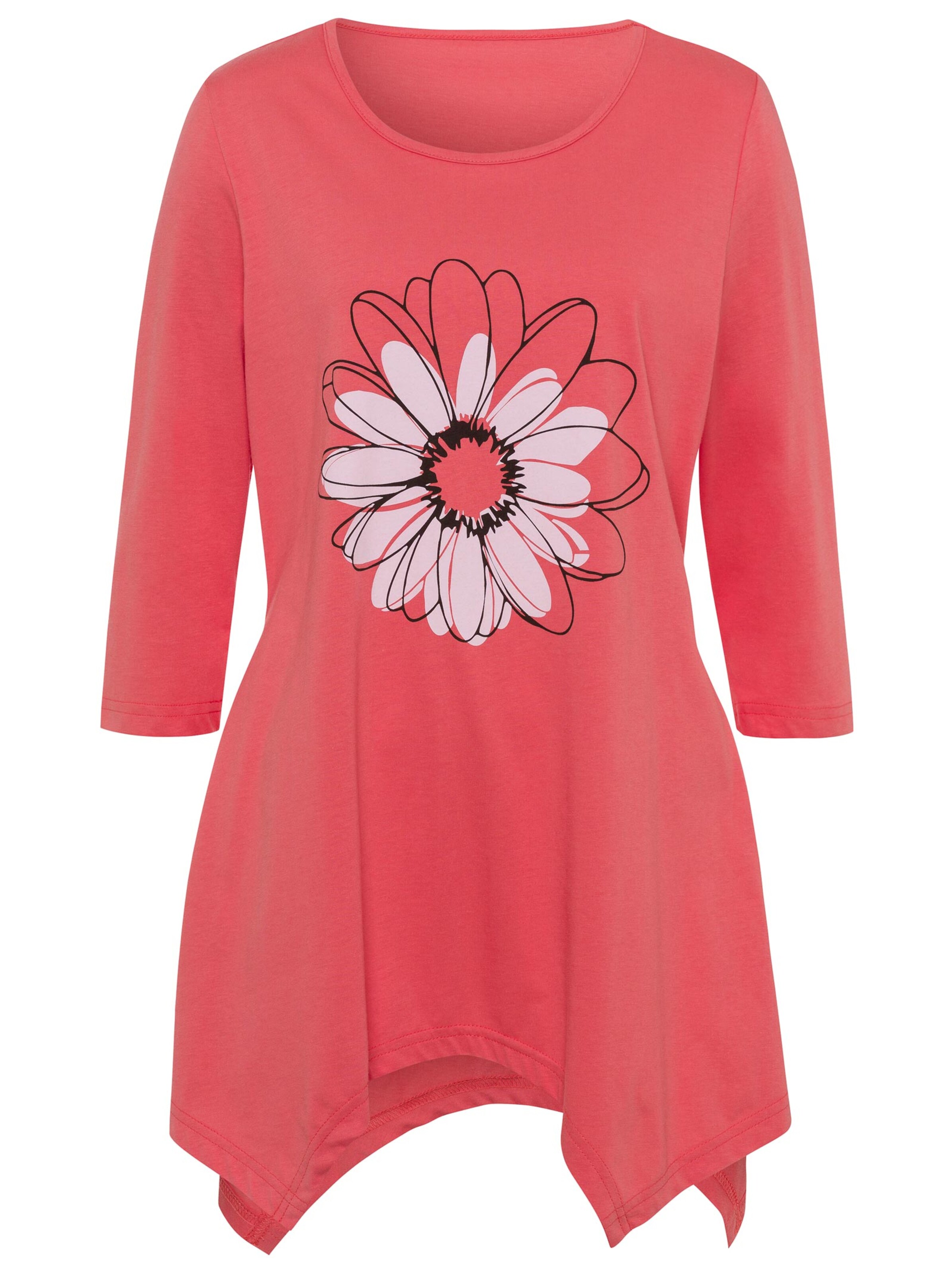 Longshirt - koralle-bedruckt