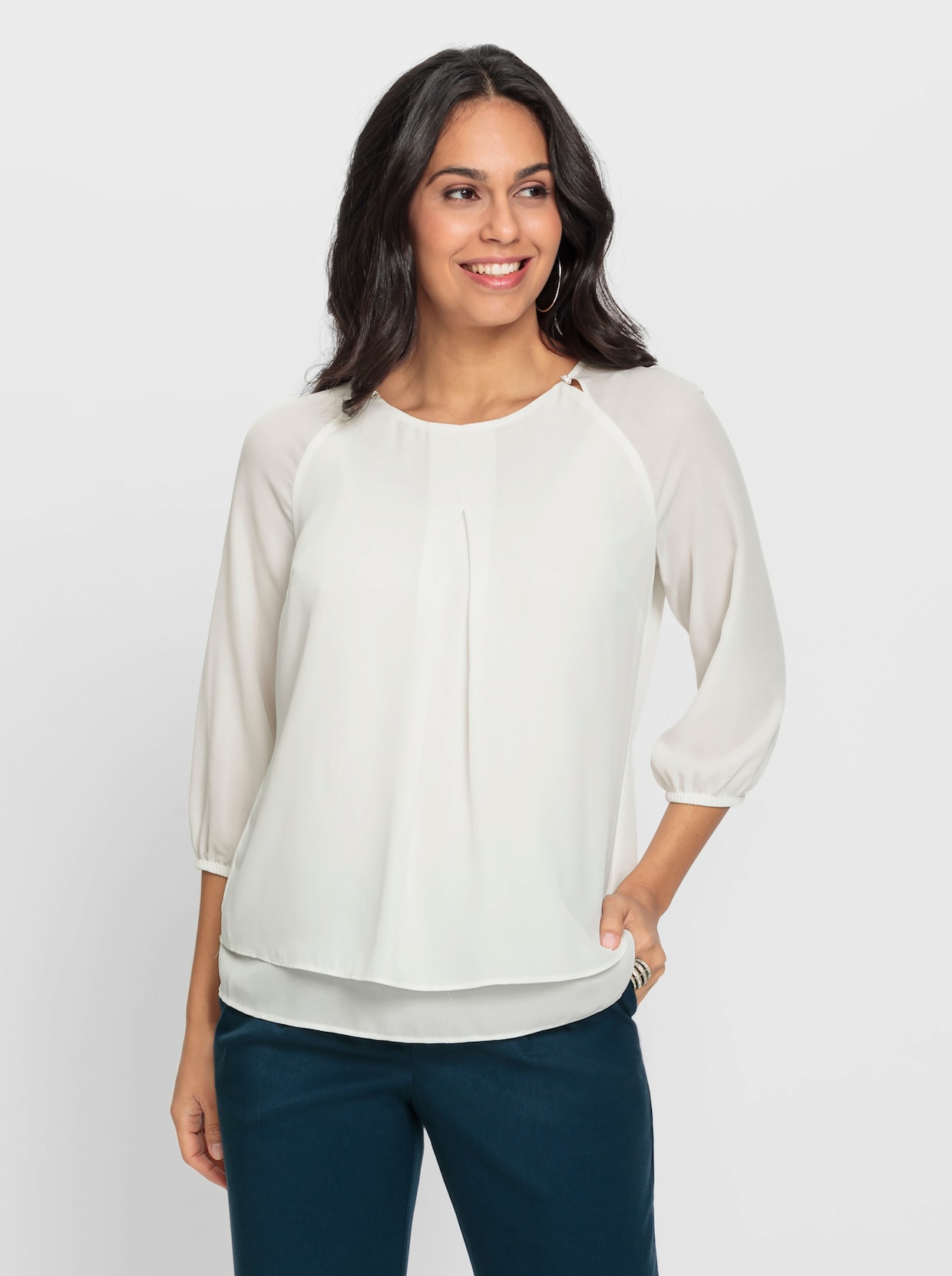 Comfortabele blouse - ecru