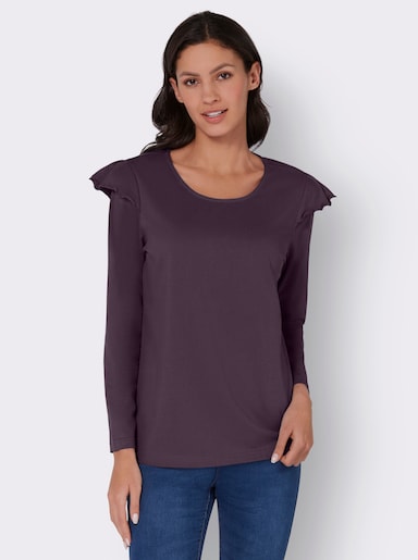 Shirt met lange mouwen - aubergine