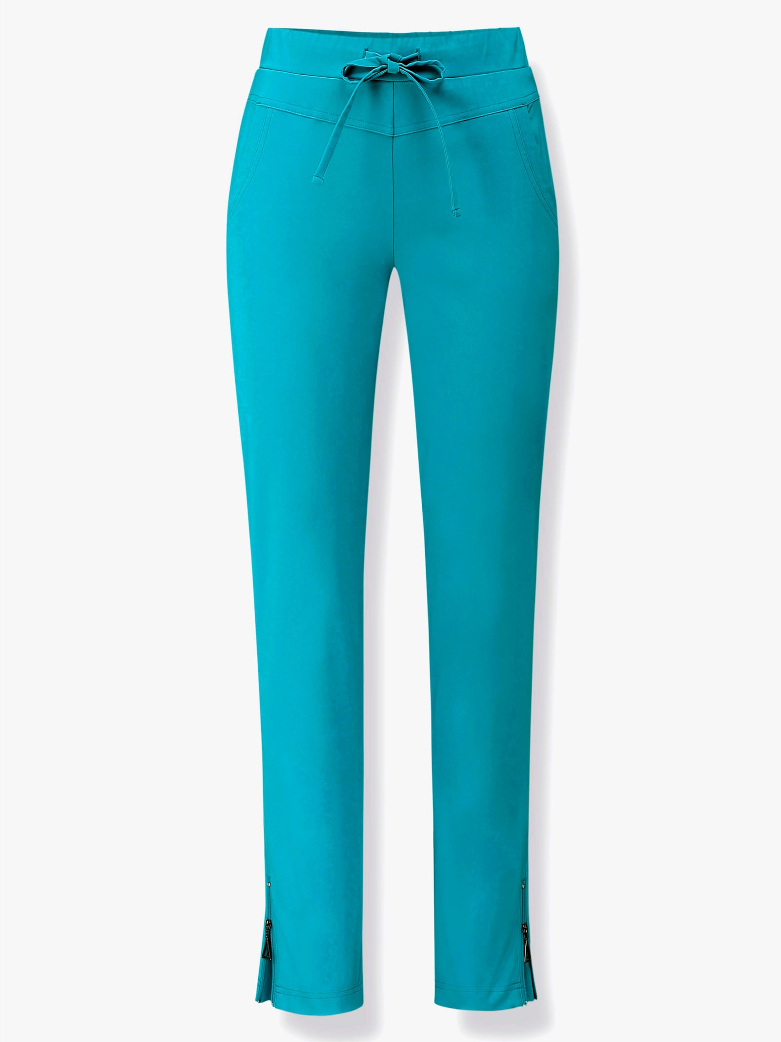 Bengalinhose mit Reißverschluss am Bein - türkis