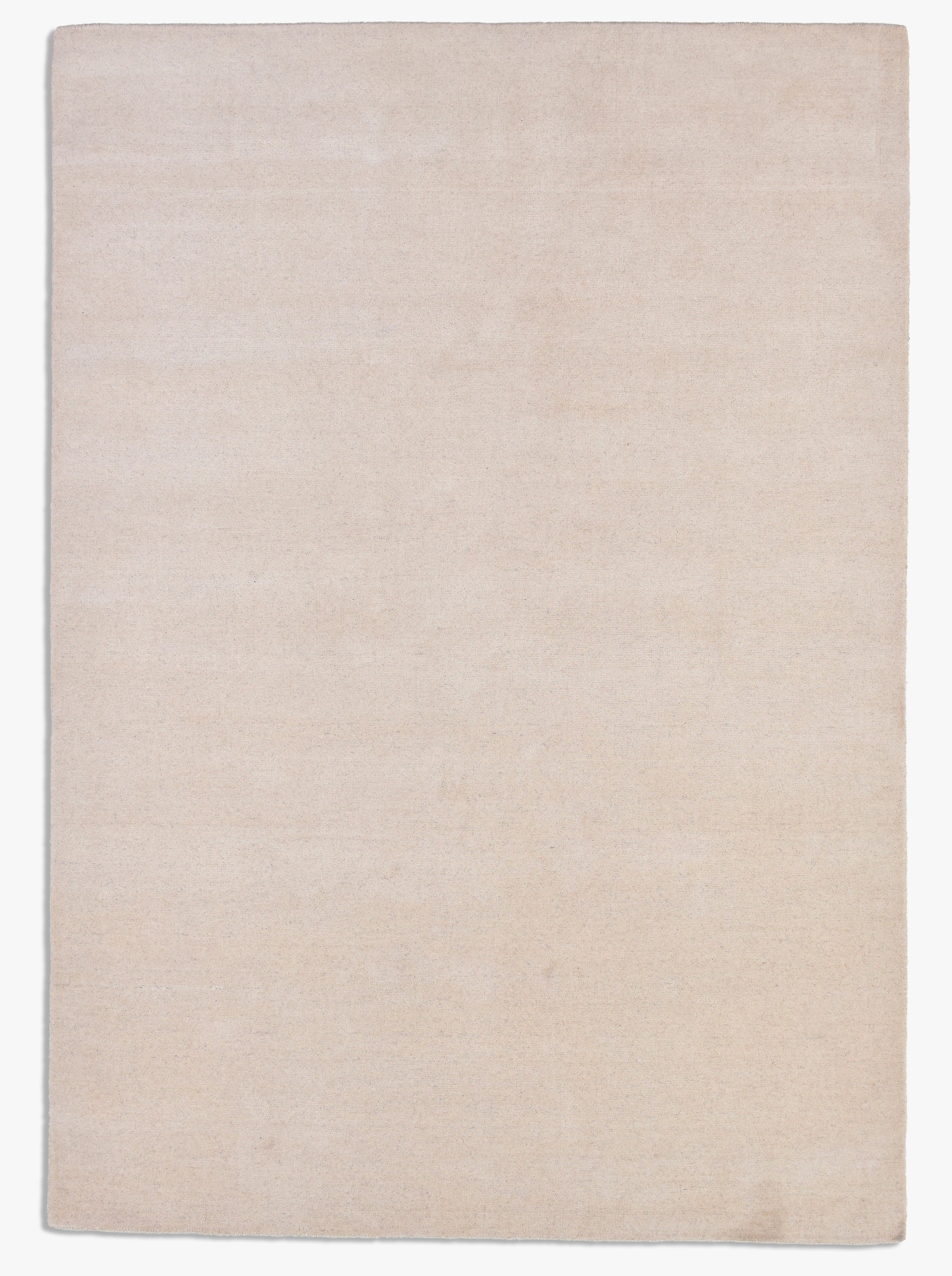 Theko Handwebteppich - wollweiß