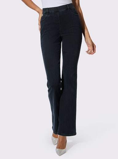 Stretch-Jeans im Bootcut-Style - darkblue-stone-washed