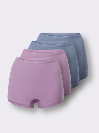 wäschepur Panty - 2x orchidee + 2x taubenblau