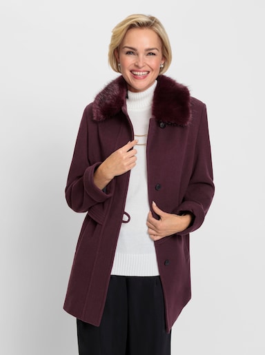 Wolljacke mit Kaschmir-Anteil - bordeaux