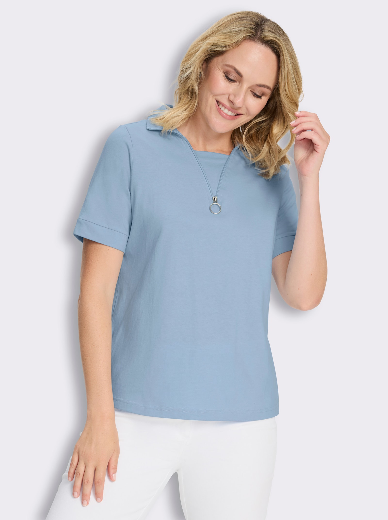 Poloshirt - eisblau