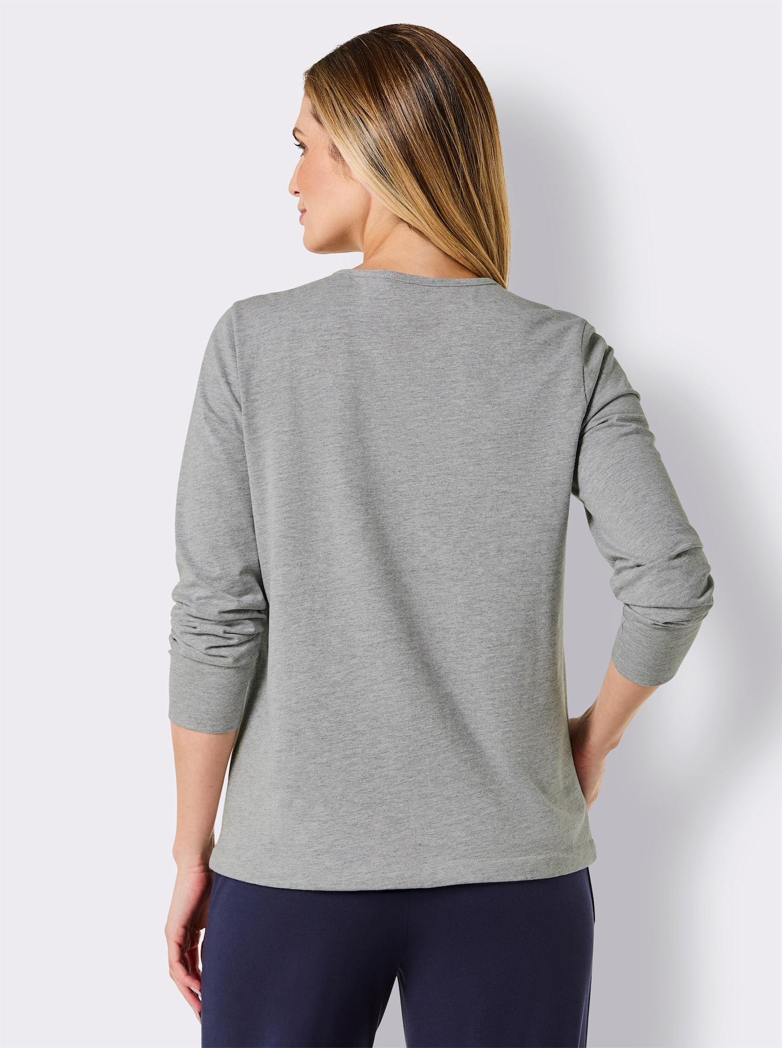 feel good Shirt - grau-meliert