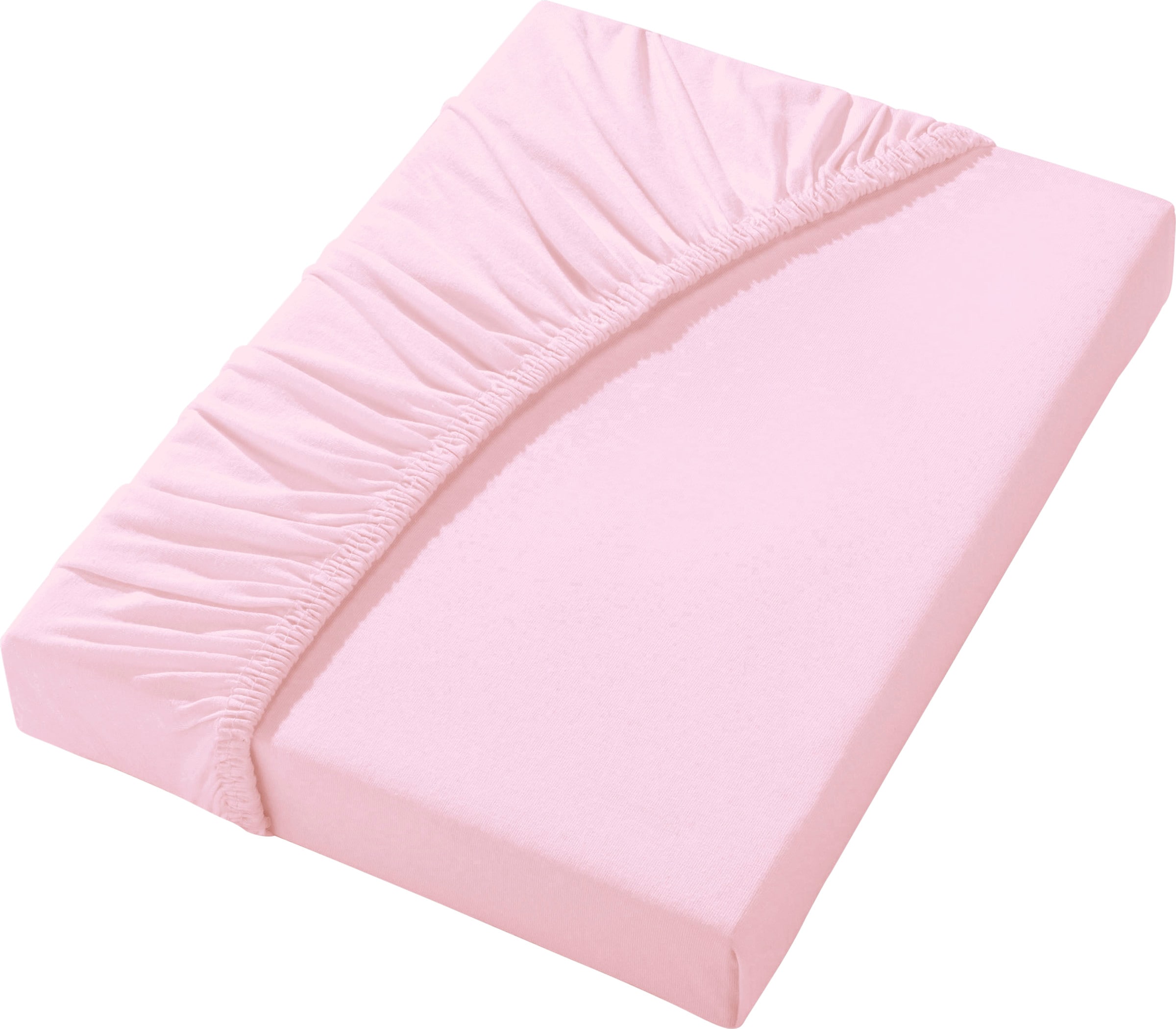 Tisch Bett günstig Kaufen-Spannbetttuch in rosé von Irisette. Spannbetttuch in rosé von Irisette <![CDATA[Das Spannbetttuch in Single-Jersey-Qualität ist besonders weich und anschmiegsam, dauerelastisch, formbeständig und bügelfrei. Geeignet für Matratzenhöhe bis zu
