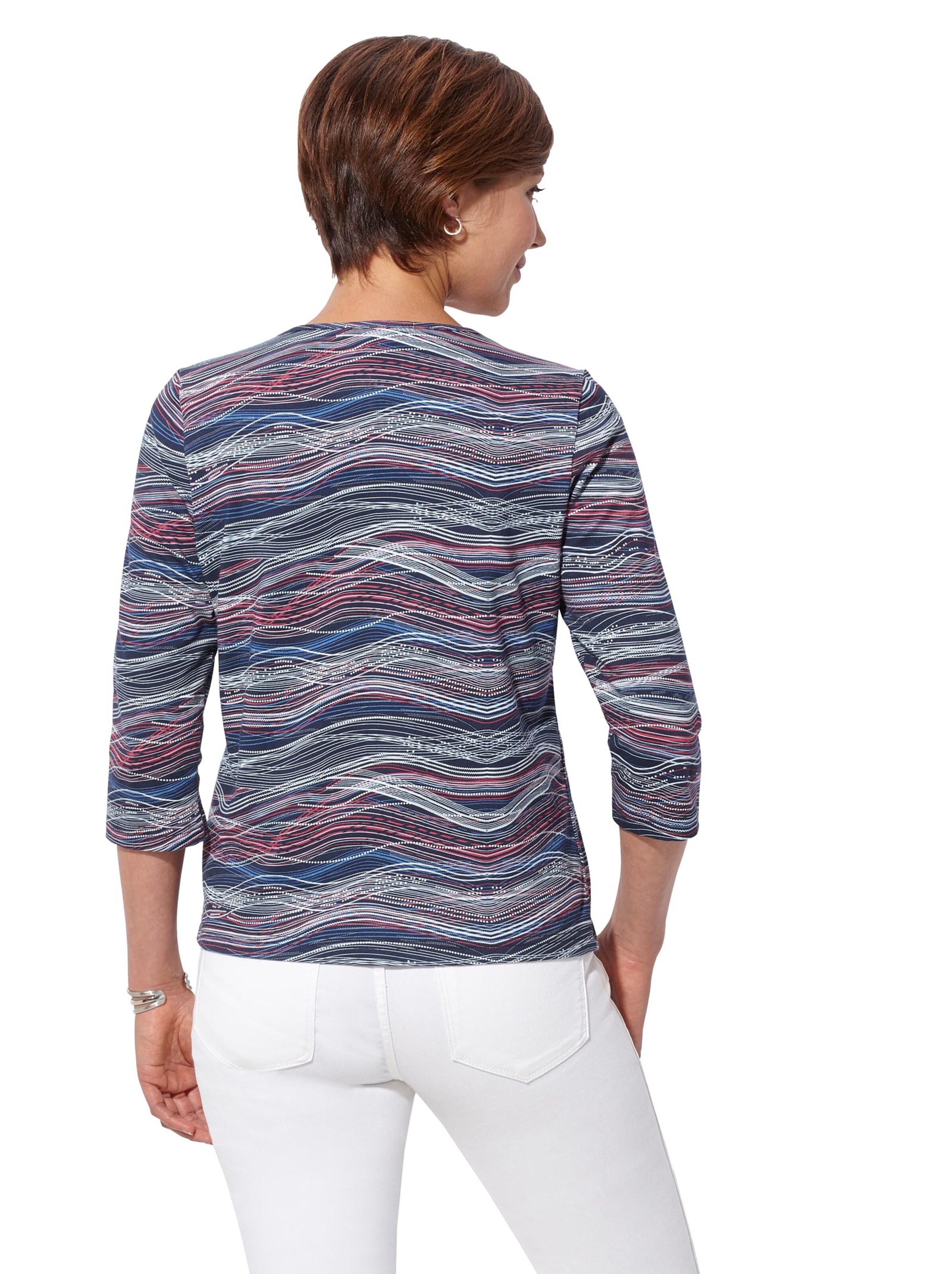 Collection L Shirt - marine-rot-gemustert