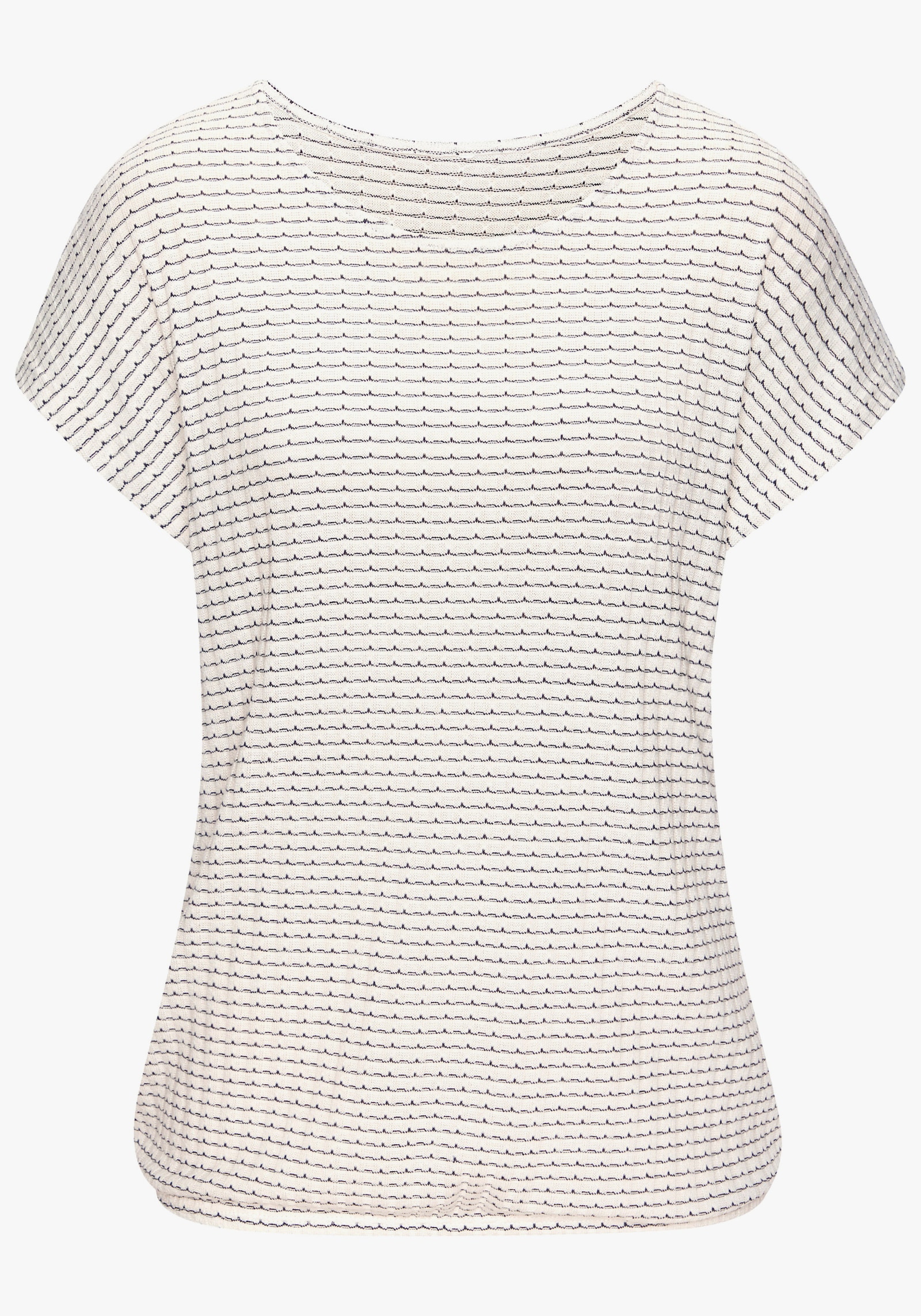 Vivance Kurzarmshirt - schwarz, creme